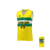 Basketball Jersey Horizontal Strips - Yellow